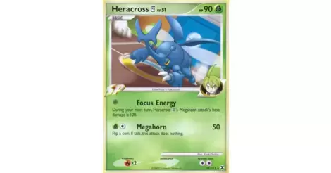 1x Heracross Rare - 24/111 4 Reverse Holo NM-Mint Pokemon Platinum Rising