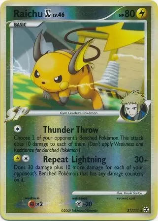 Platinum Rising Rivals - Raichu Reverse