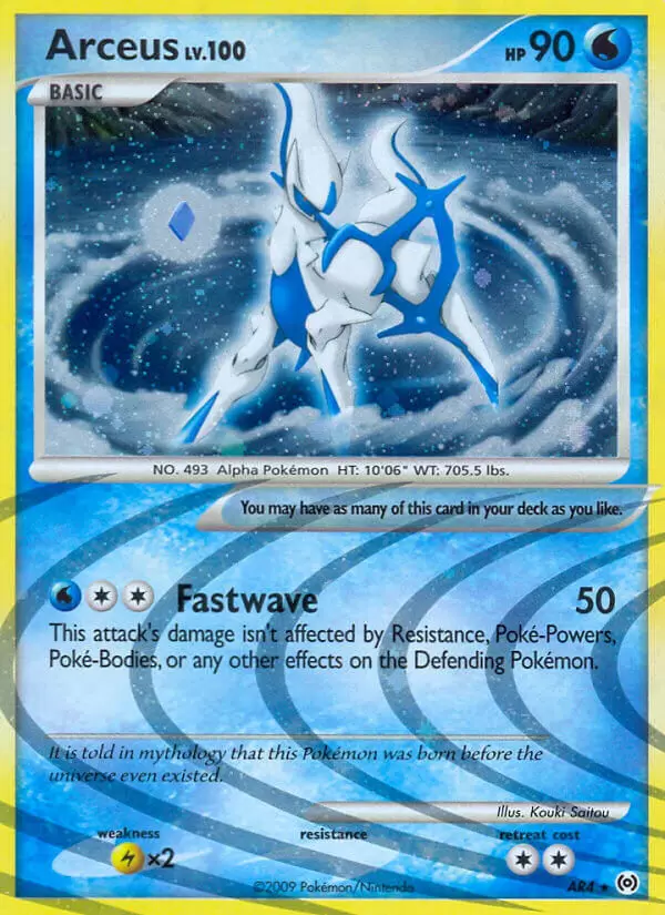 Arceus Holo - Platinum Arceus Pokémon card AR7