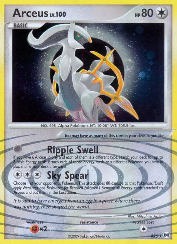 Arceus Holo - Platinum Arceus Pokémon card AR7