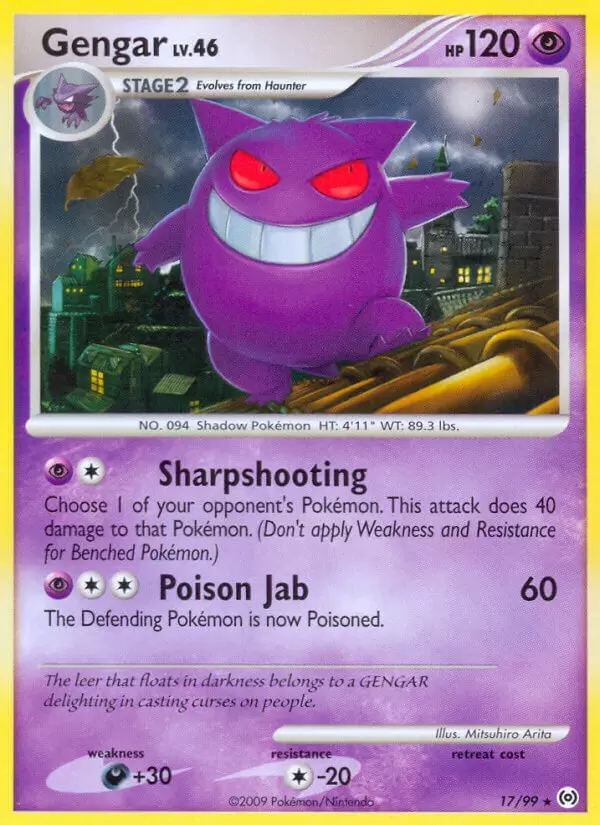 Gengar Reverse - Platinum Arceus Pokémon card 17/99