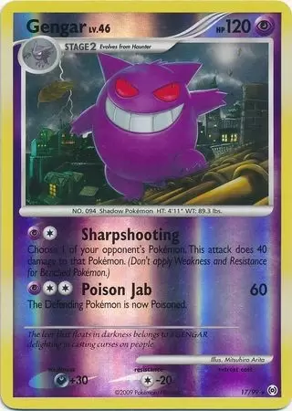 Gengar Reverse - Platinum Arceus Pokémon card 17/99