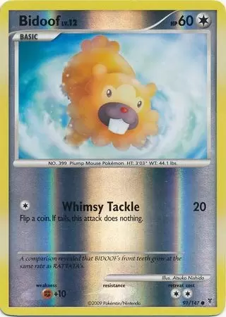 Platinum Supremes Victors - Bidoof Reverse