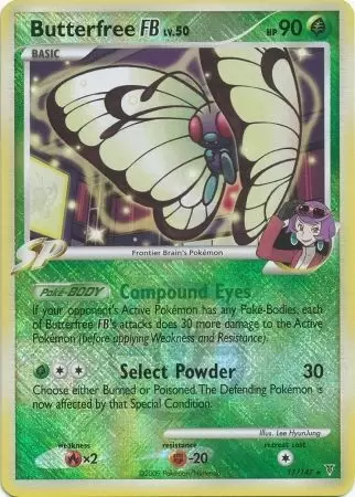 Platinum Supremes Victors - Butterfree reverse Pokemon League