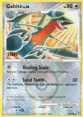 Platinum Supremes Victors - Gabite Reverse Pokemon League Staff