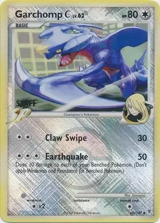 Platinum Supremes Victors - Garchomp Reverse Pokemon League Staff