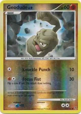 Platinum Supremes Victors - Geodude Reverse