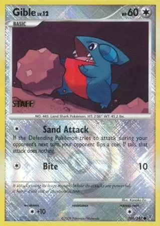 Platinum Supremes Victors - Gible Reverse Pokemon League Staff