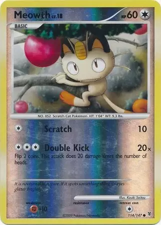 Platinum Supremes Victors - Meowth Reverse