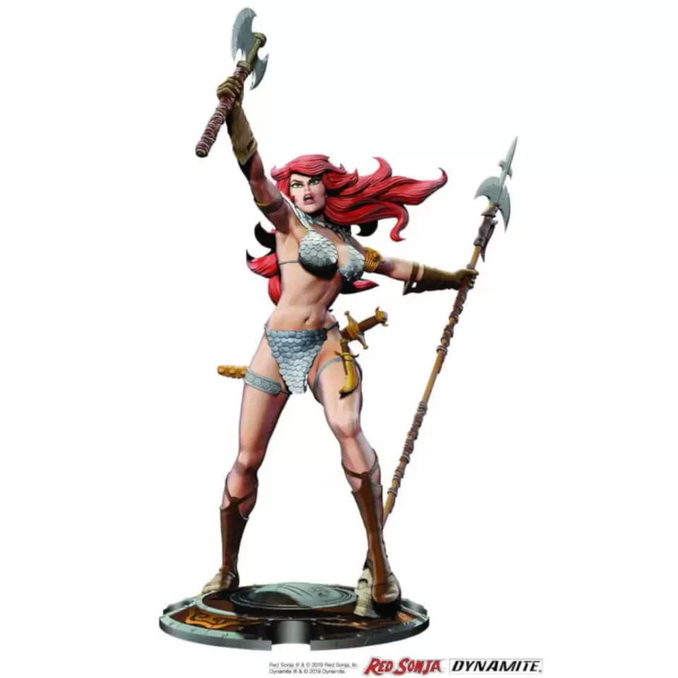 Sideshow - Dynamite Entertainment Red Sonja Statue Red Sonja 45th Anniversary by Frank Thorne 32 cm