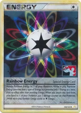 Rainbow Energy Reverse Pokemon League - HeartGold & SoulSilver Pokémon card  104/123