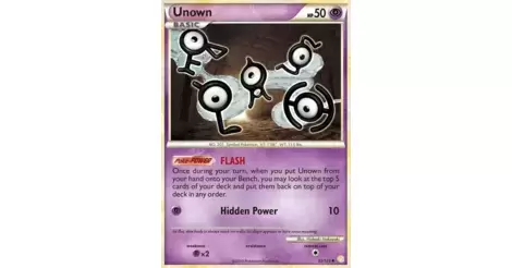 Unown - 54/123 - Uncommon- Heart Gold Soul Silver - Pokemon CARD - NM/M