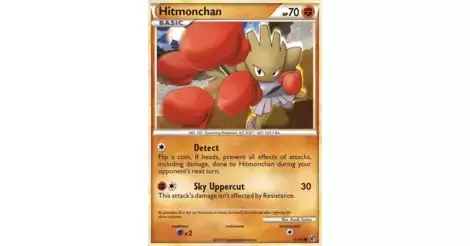 Hitmonchan 51/90 CommonHGSS UndauntedPokemon Card 