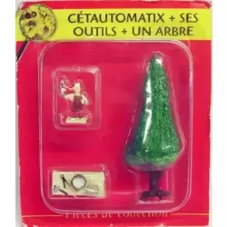 Cétautomatix, ses outils et un arbre