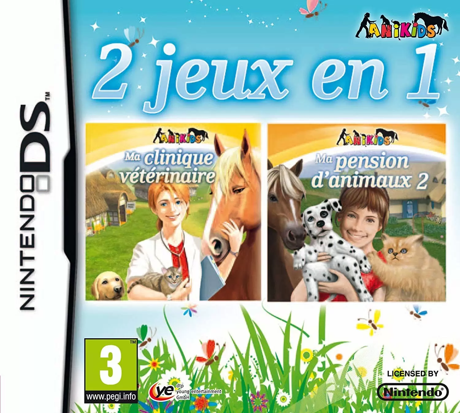 Jeux Nintendo DS - 2 Jeux En 1 Ma Clinique Vétérinaire + Ma Pension Animaux 2