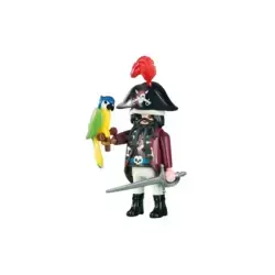 Pirate captain with parrot