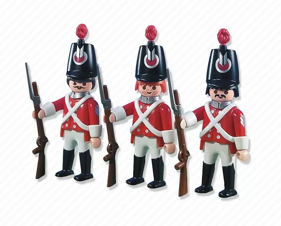 Playmobil x2 torsos arms red british soldiers French pirates top 4577 
