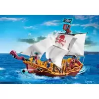 Red serpent pirate ship