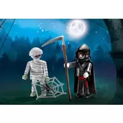 PLAYMOBIL Halloween Mummy & Grim Reaper