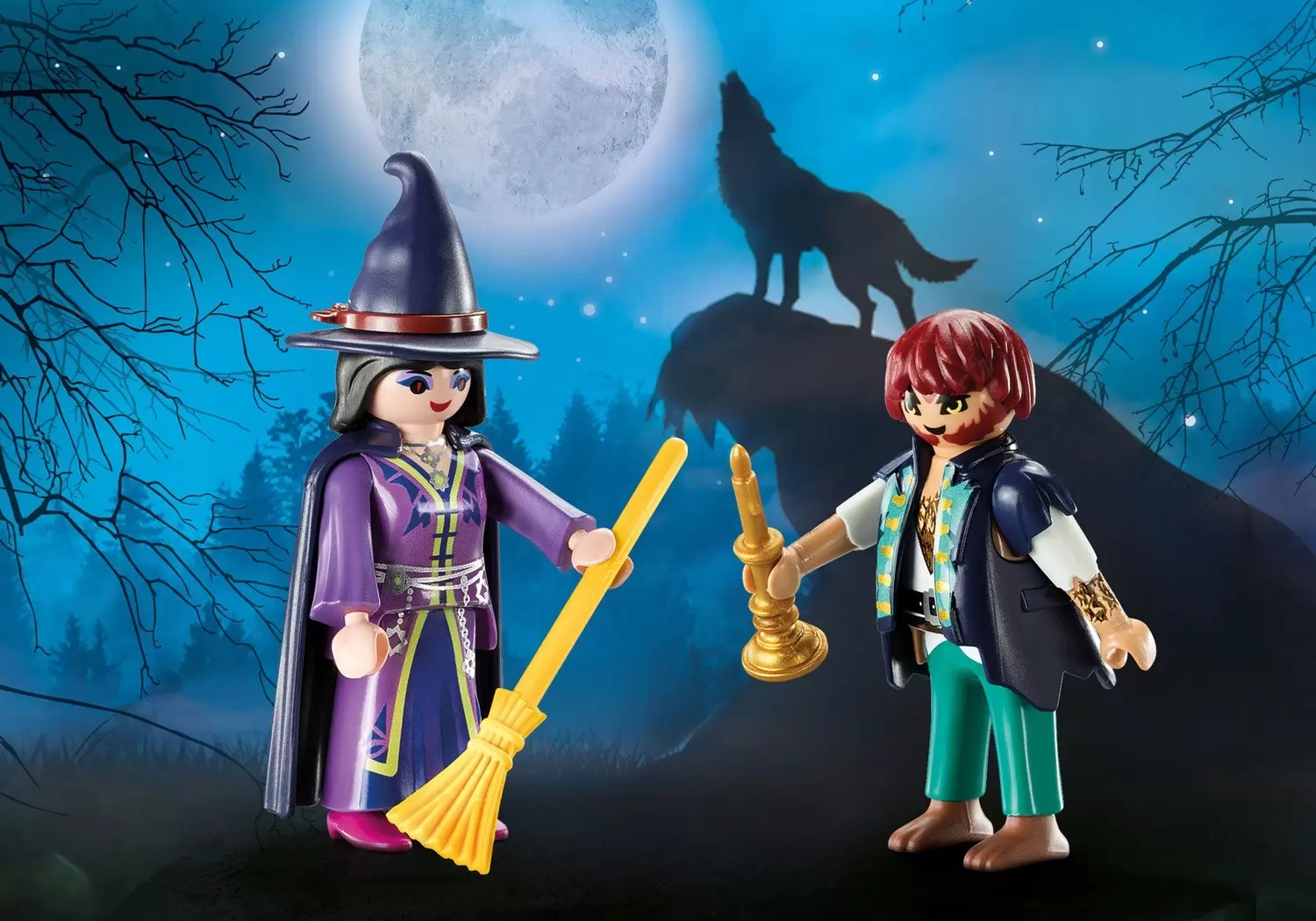 Playmobil d\'Halloween - Sorcière & Loup-Garou