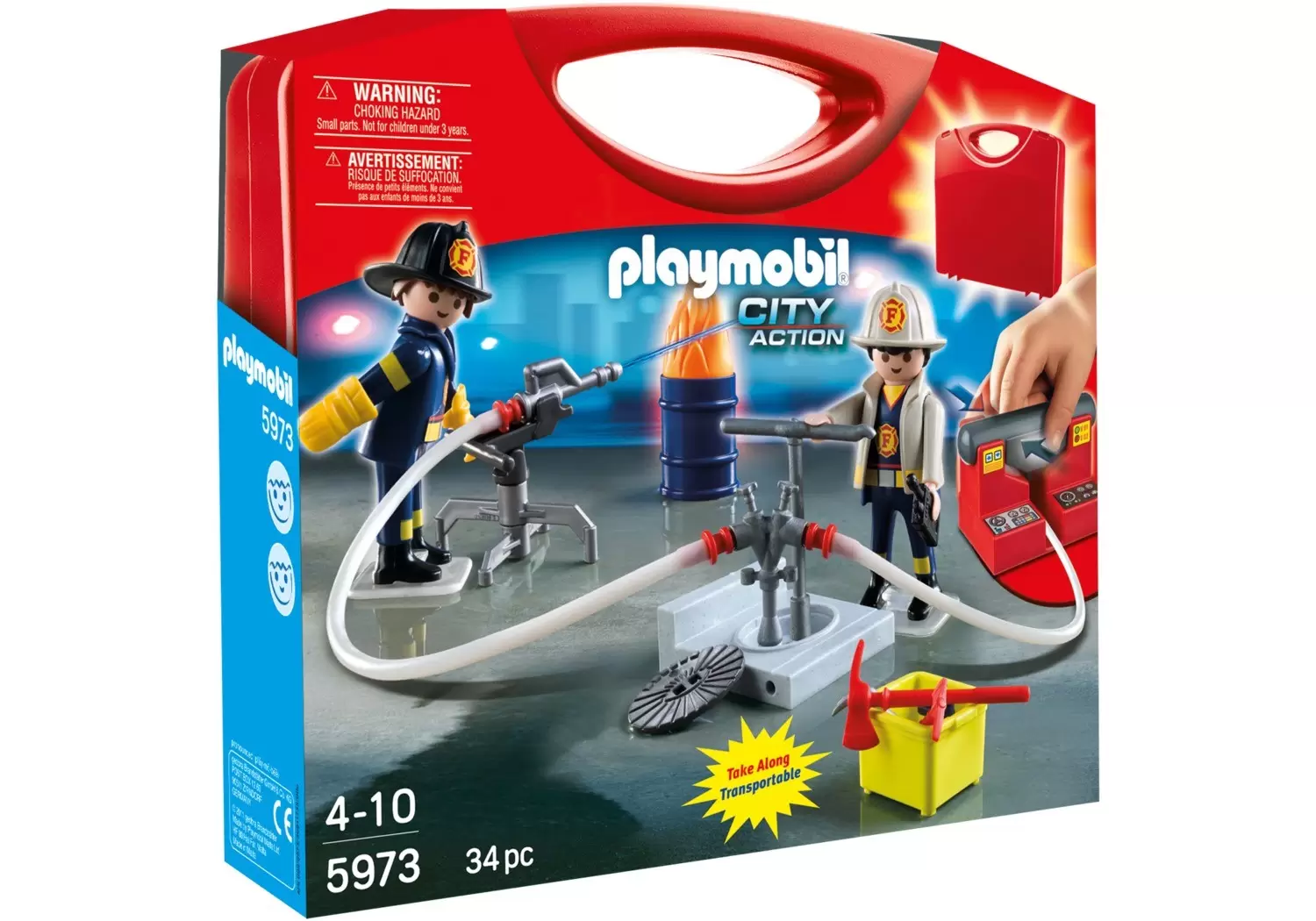 Playmobil Pompier - Valisette de pompier