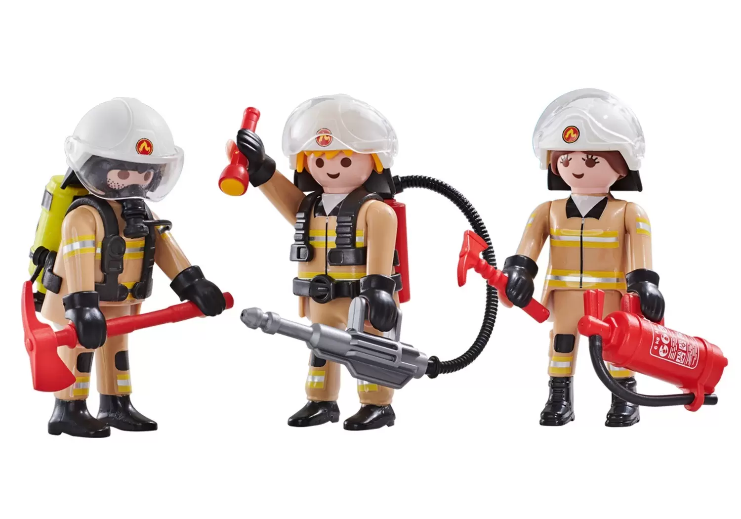 Playmobil Pompier - 3 Pompiers Equipe A
