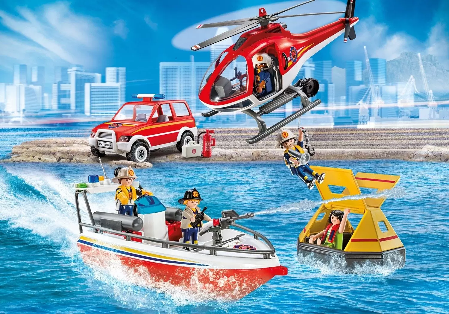 Playmobil 9464 - city action - fourgon d'intervention des pompiers
