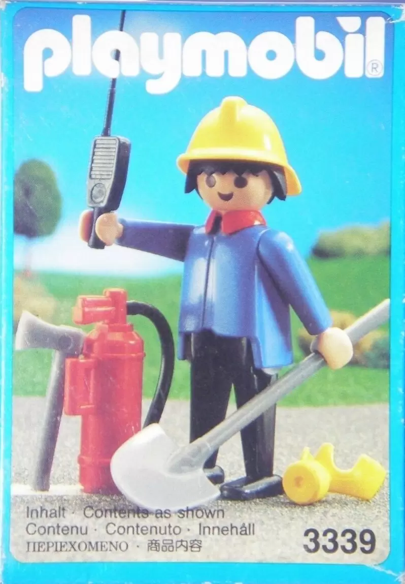 Playmobil Pompier - Pompier casque jaune