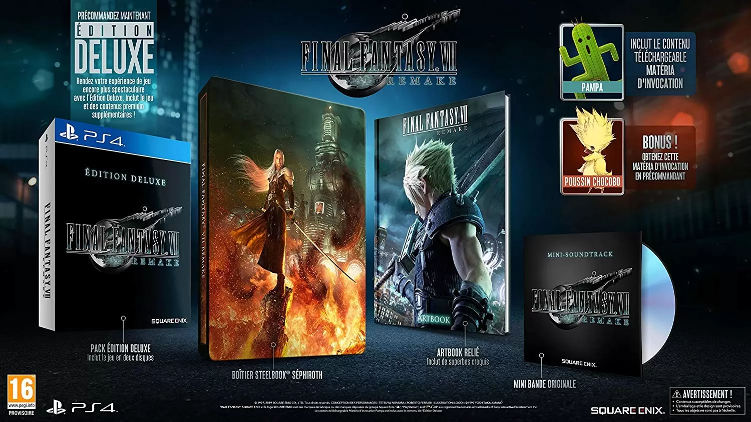 Jeux PS4 - Final Fantasy VII Remake Edition Deluxe