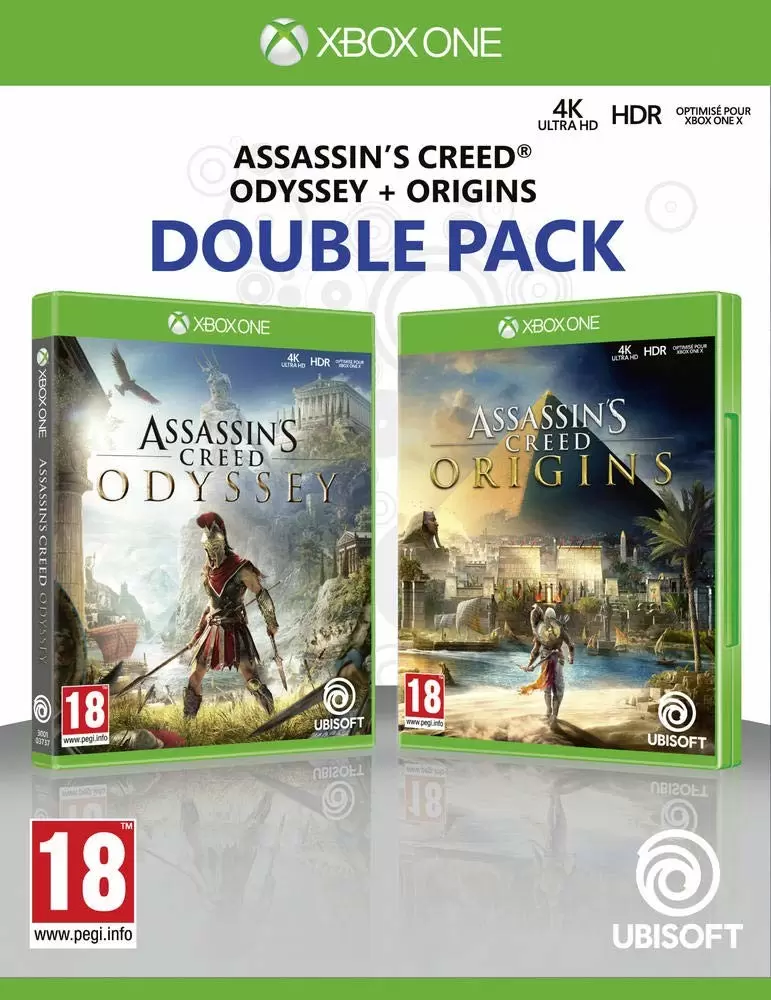 Jeux XBOX One - Assassin\'s Creed Origins + Odyssey - Double Pack