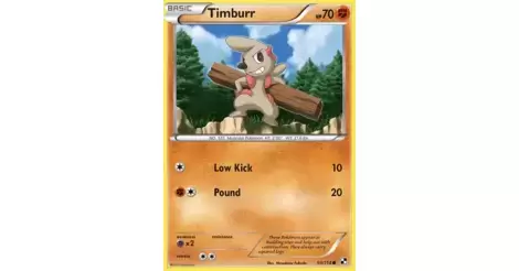 Common Pokemon Card Timburr 58/114 Black & White Set - NM 2011