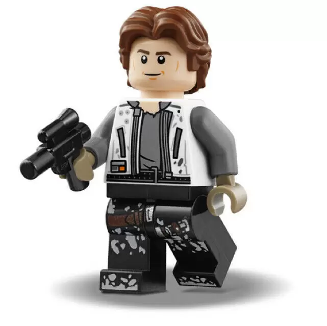 LEGO Star Wars Minifigs - Han Solo, White Jacket, Black Legs with Dirt Stains