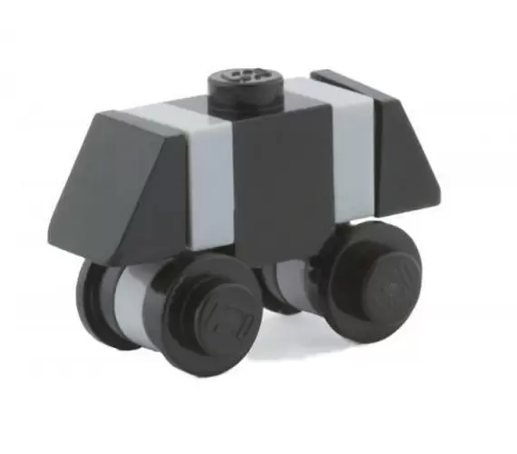 Minifigurines LEGO Star Wars - Mouse Droid - Black / Dark Bluish Gray, Open Studs Wheels