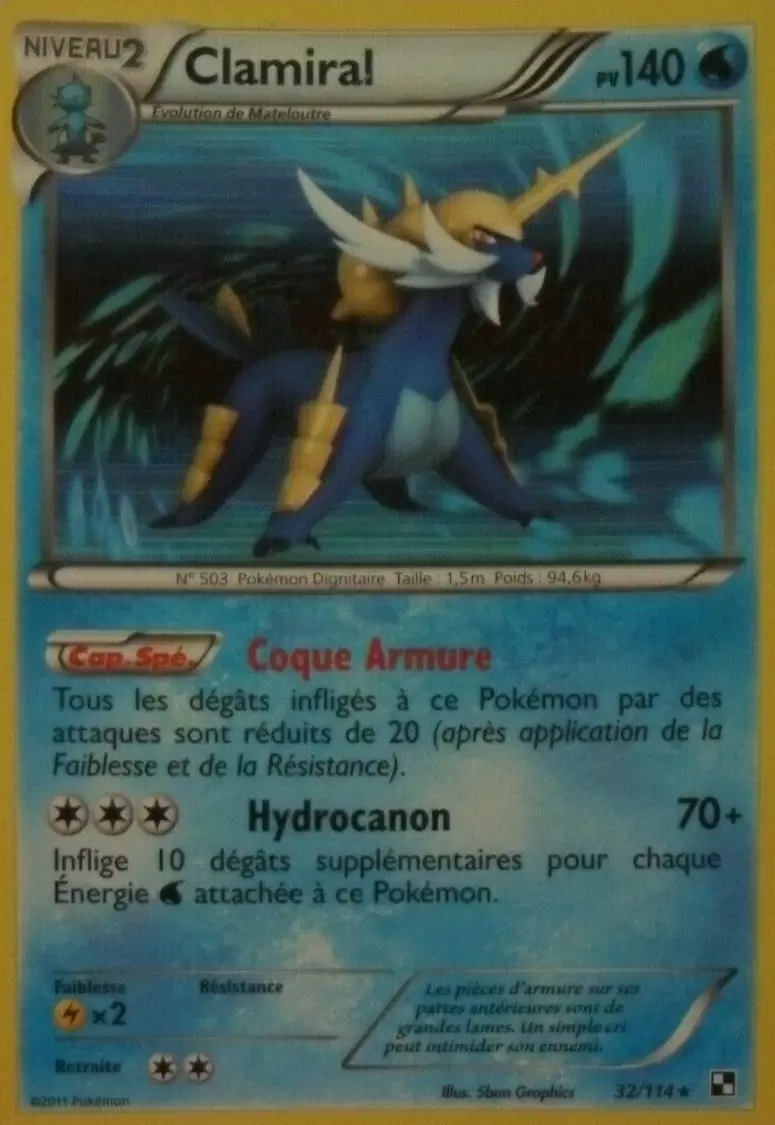 Pokémon Série Noir et Blanc - Clamiral holographique