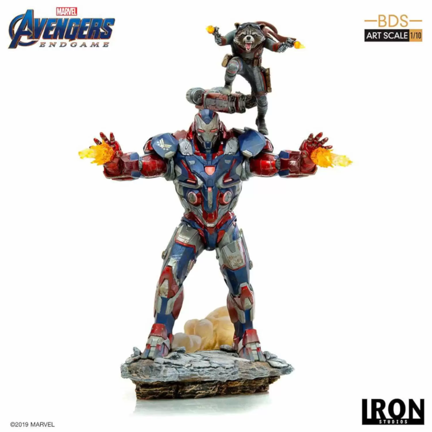 Iron Studios - Avengers: Endgame - Iron Patriot & Rocket - BDS Art Scale 