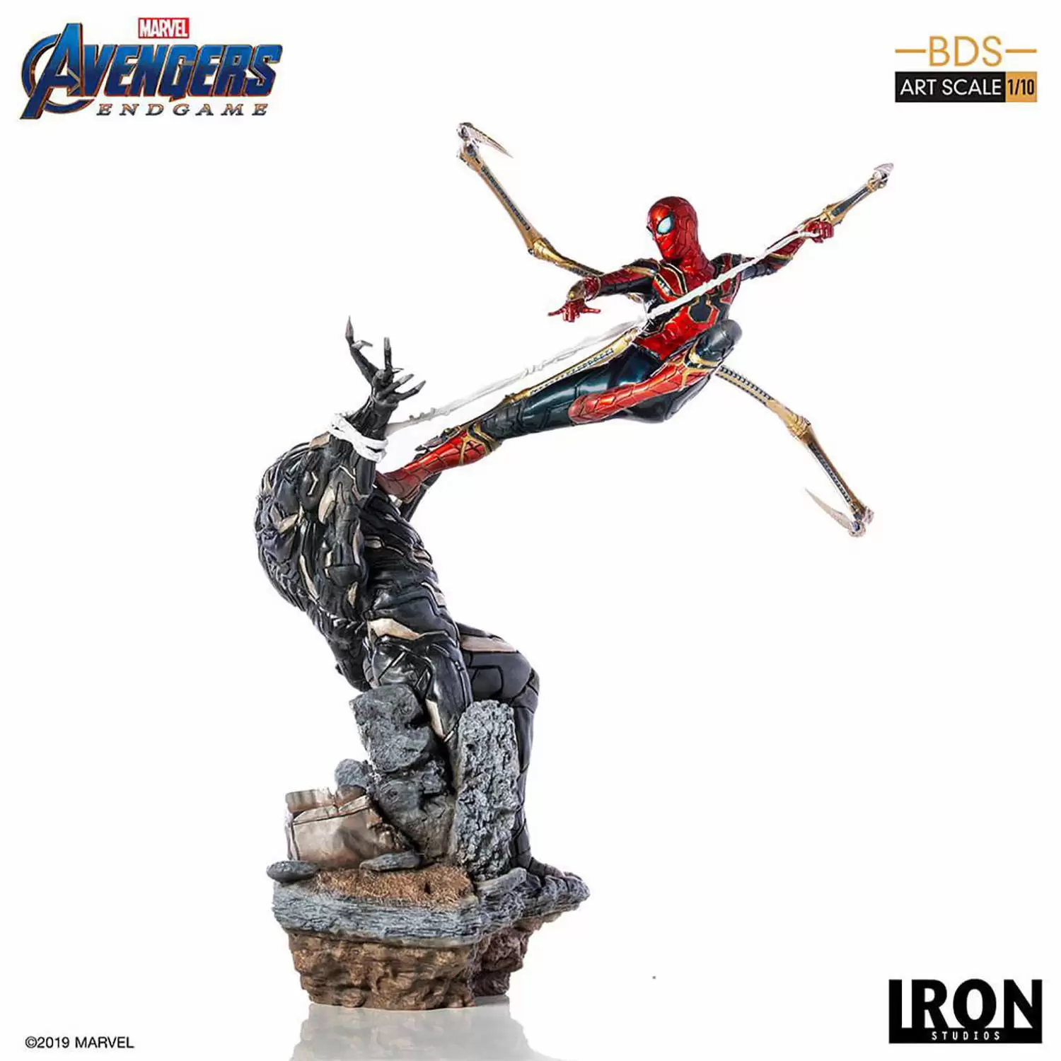 Iron Studios - Avengers: Endgame - Iron Spider vs Outrider - BDS Art Scale 