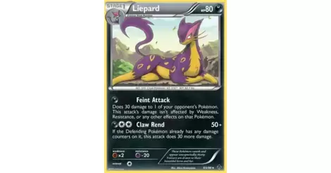 Liepard Rare Pokemon Emerging Powers NM 65/98 