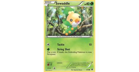 2011 Sewaddle 3/98 Common Pokemon Card Emerging Powers Set - NM