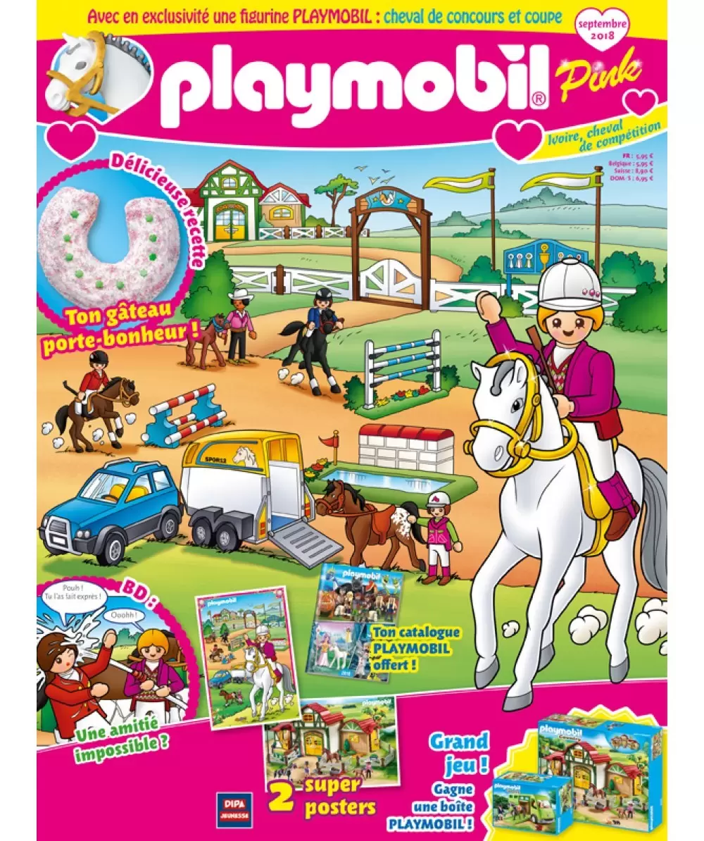 Playmobil Pink - Ivoire, cheval de compétition