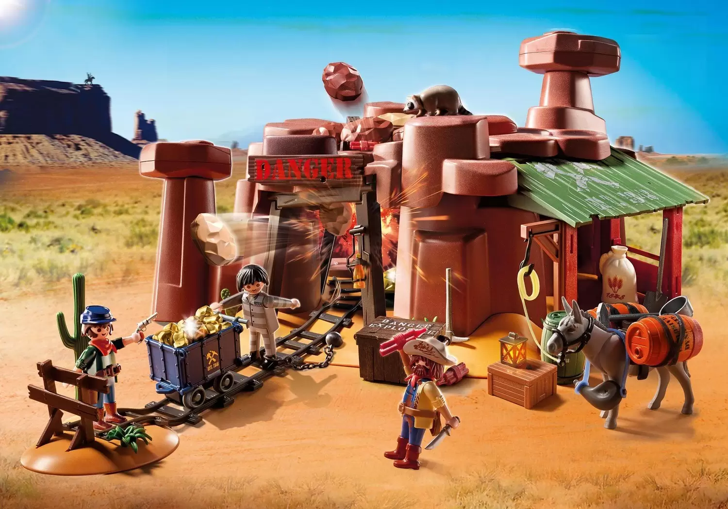 Playmobil Far West - Mine d\'or avec Explosif