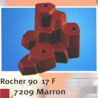 Accessoires & décorations Playmobil - Rocher Forme 3 (gros) Marron
