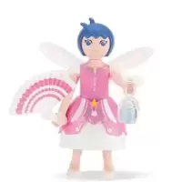 Fairy with fan and bottle