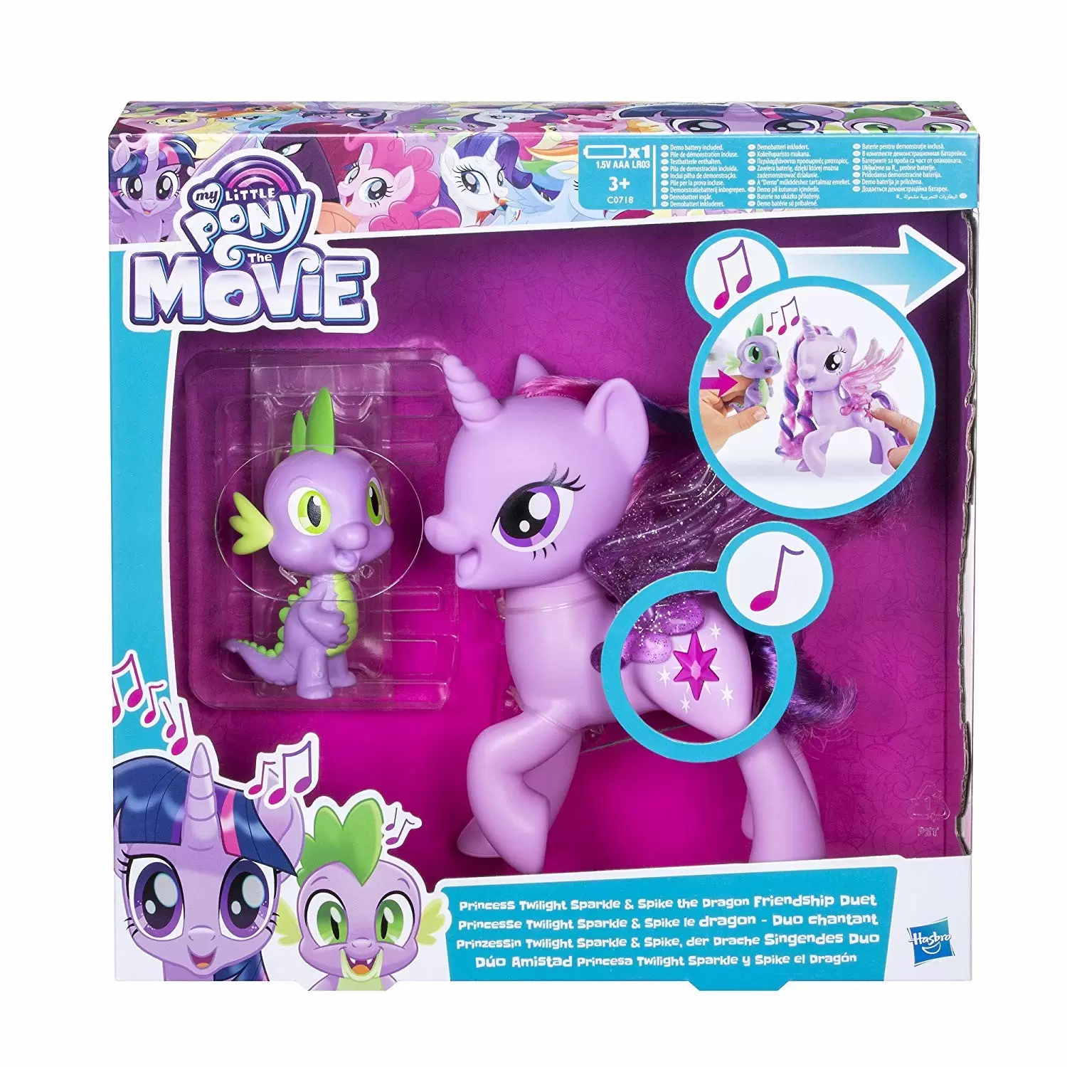 Hasbro My Little Pony The Movie Prinzessin Twilight Sparkle & Spike der Drache 