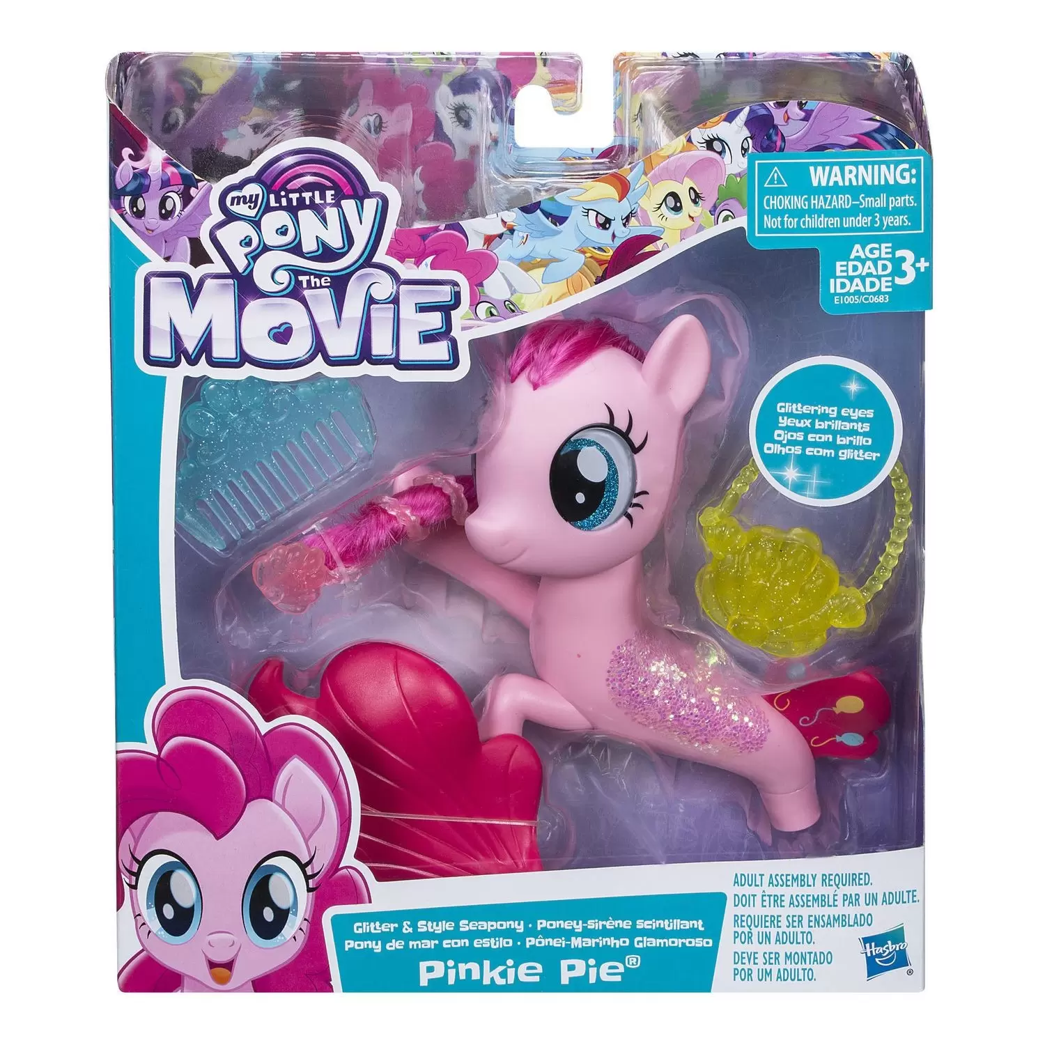 Pinkie Pie - My Little Pony The Movie - Glitter & Style Seapony action  figure