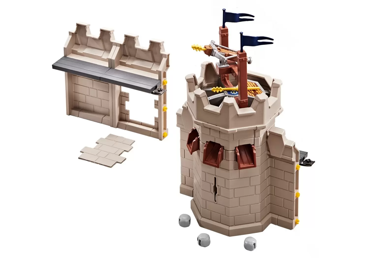 Playmobil Accessories & decorations - Tower extension with stone throw-off for the Great Castle of Novelmore