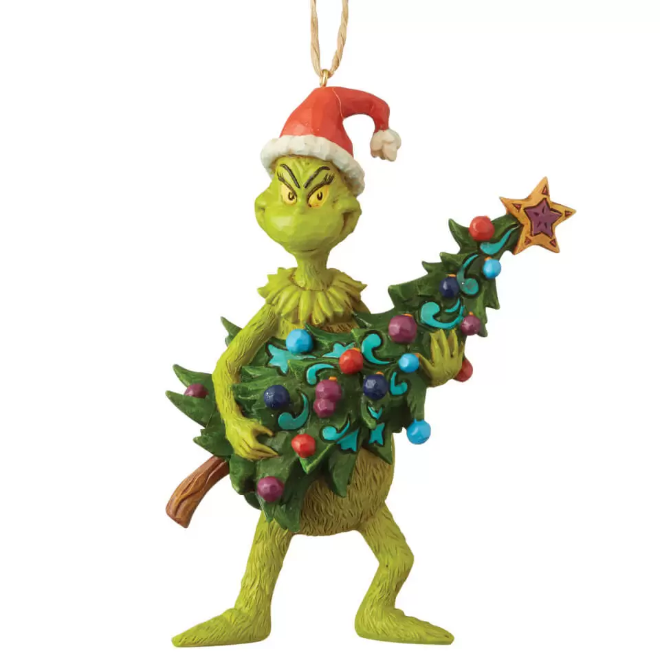Dr Seuss by Jim Shore - Grinch Holding Tree (Hanging Ornament)