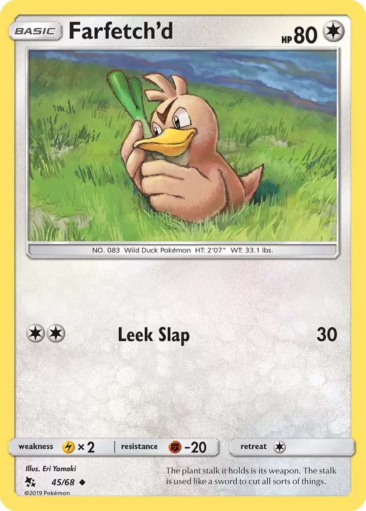 Card Farfetch'd 127/181 da coleção Team Up