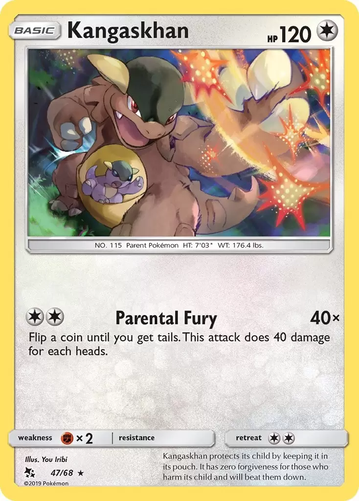 Kangaskhan - Hidden Fates Pokémon card 47/68