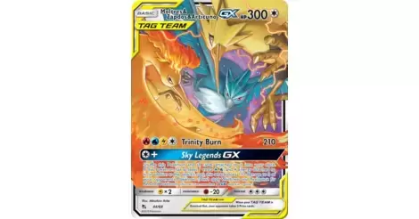 Pokemon Card Moltres & Zapdos & Articuno GX 035/054 RR