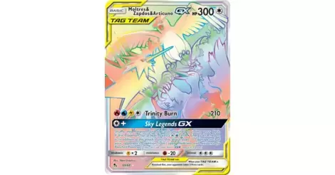 Moltres, Zapdos & Articuno GX Card  Trading cards game, Zapdos, Articuno